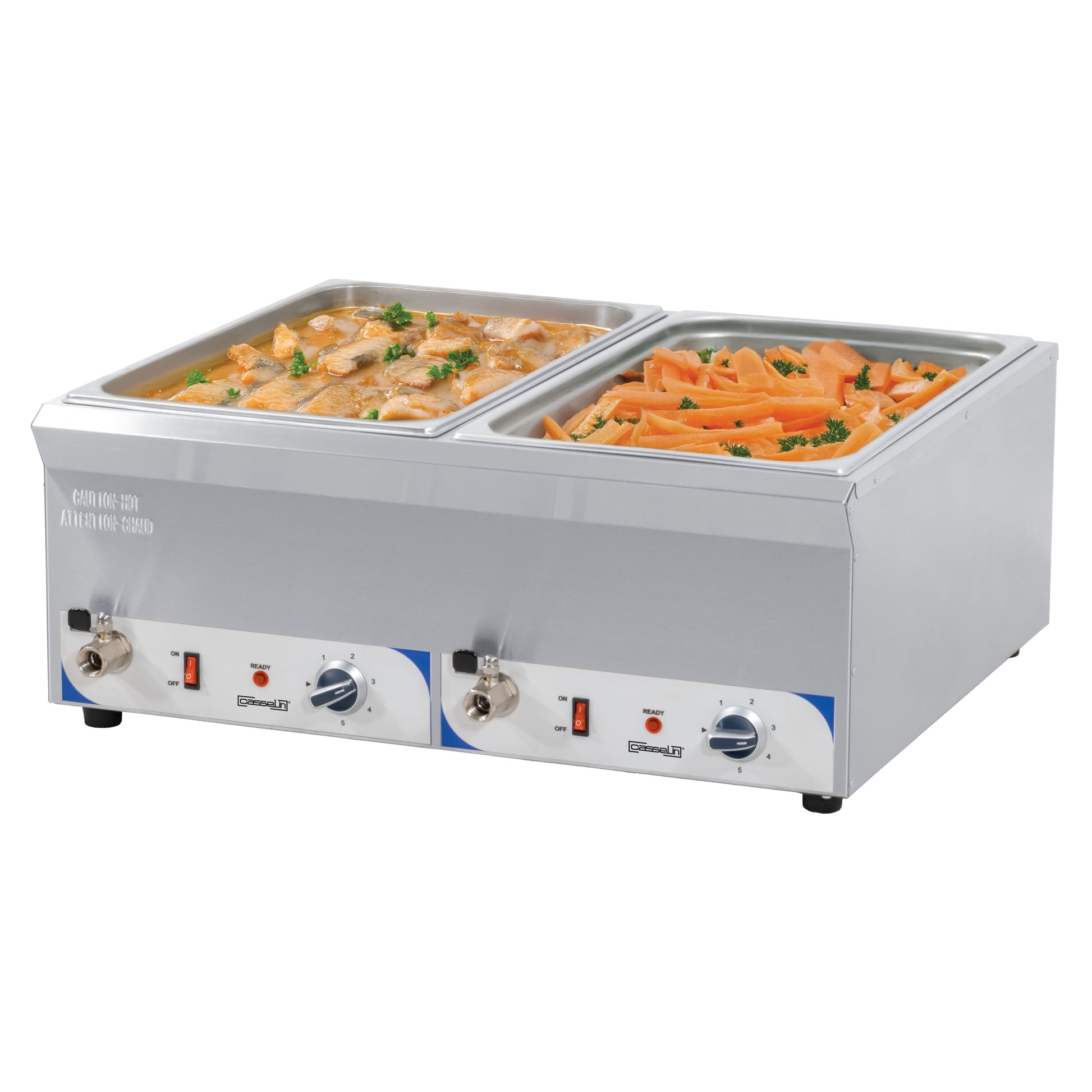 Double bain-marie avec robinet de vidange GN 1/1 - 150 mm - Casselin