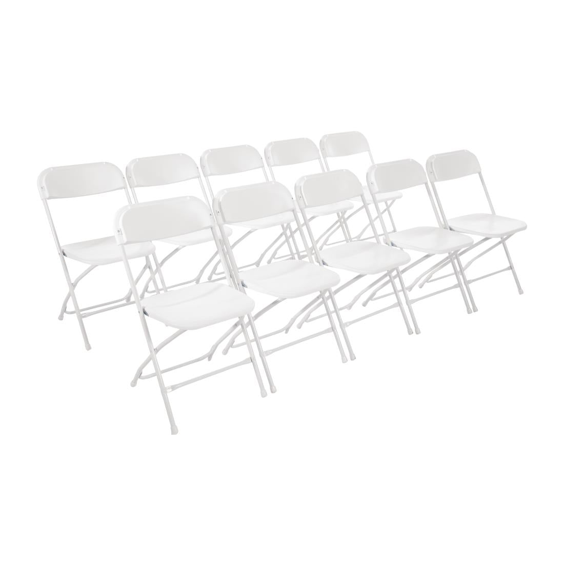 Chaises pliantes Bolero blanches (lot de 10) - Bolero - GD387