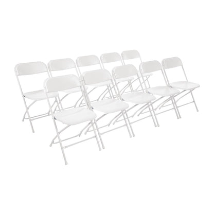 Chaises pliantes Bolero blanches (lot de 10) - Bolero - GD387