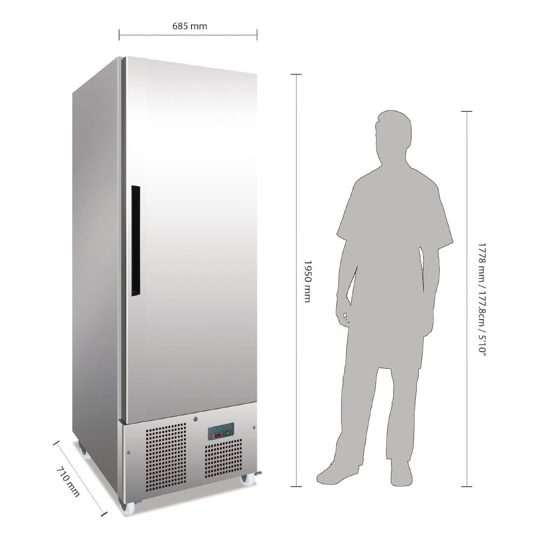 Armoire réfrigérée négative 1 porte 440L Polar Série G - Polar - G591