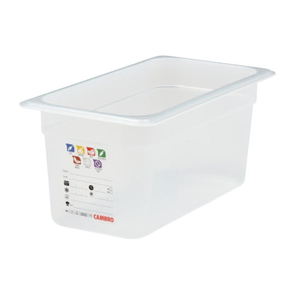 Bac en polypropylène Cambro Safetrak IML GN 1/3 150mm - Cambro - JN510