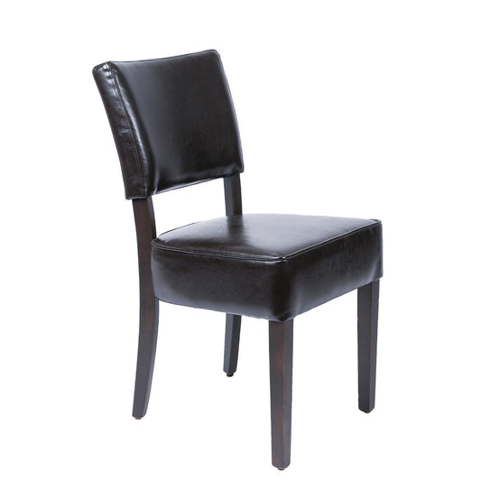 Chaises confortables en simili cuir Bolero marron foncé (lot de 2) - Bolero - GF957