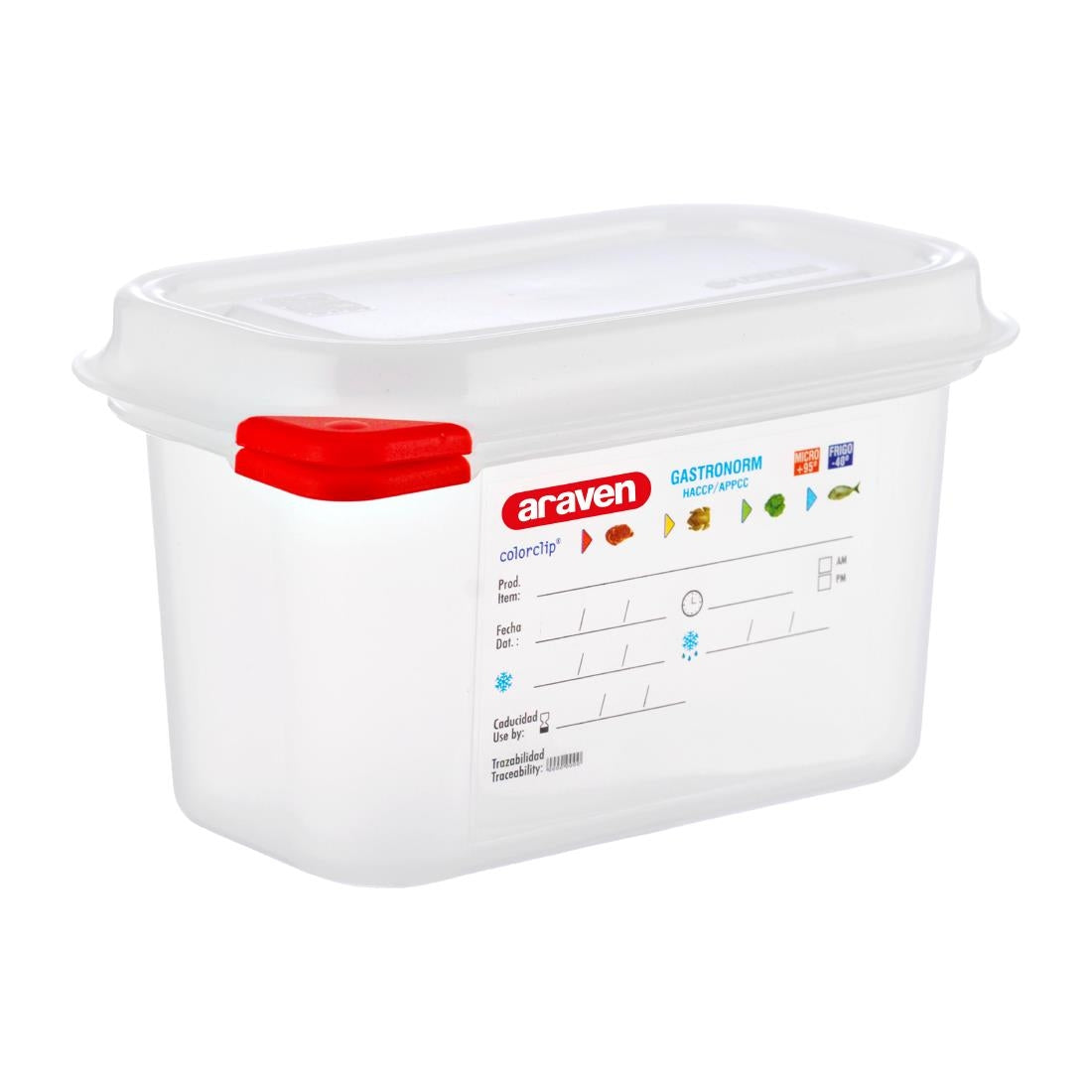 Boîtes alimentaires en polypropylène GN 1/9 Araven 1L (lot de 4) - Araven - DL979
