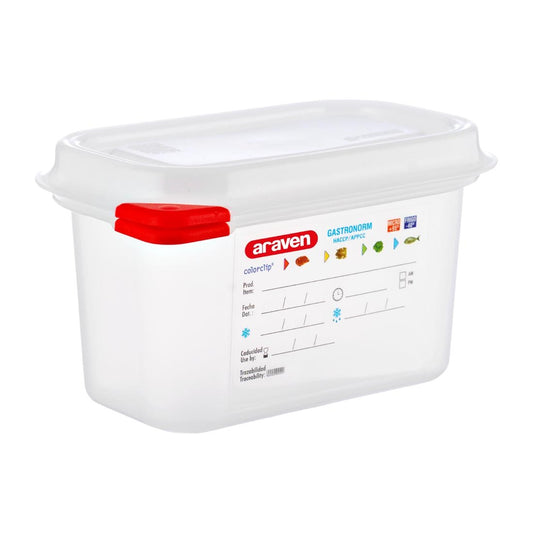 Boîtes alimentaires en polypropylène GN 1/9 Araven 1L (lot de 4) - Araven - DL979