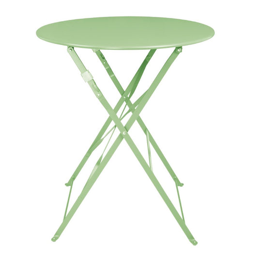 Table de terrasse carrée pliante en acier Bolero vert clair 595 mm - Bolero - FT272