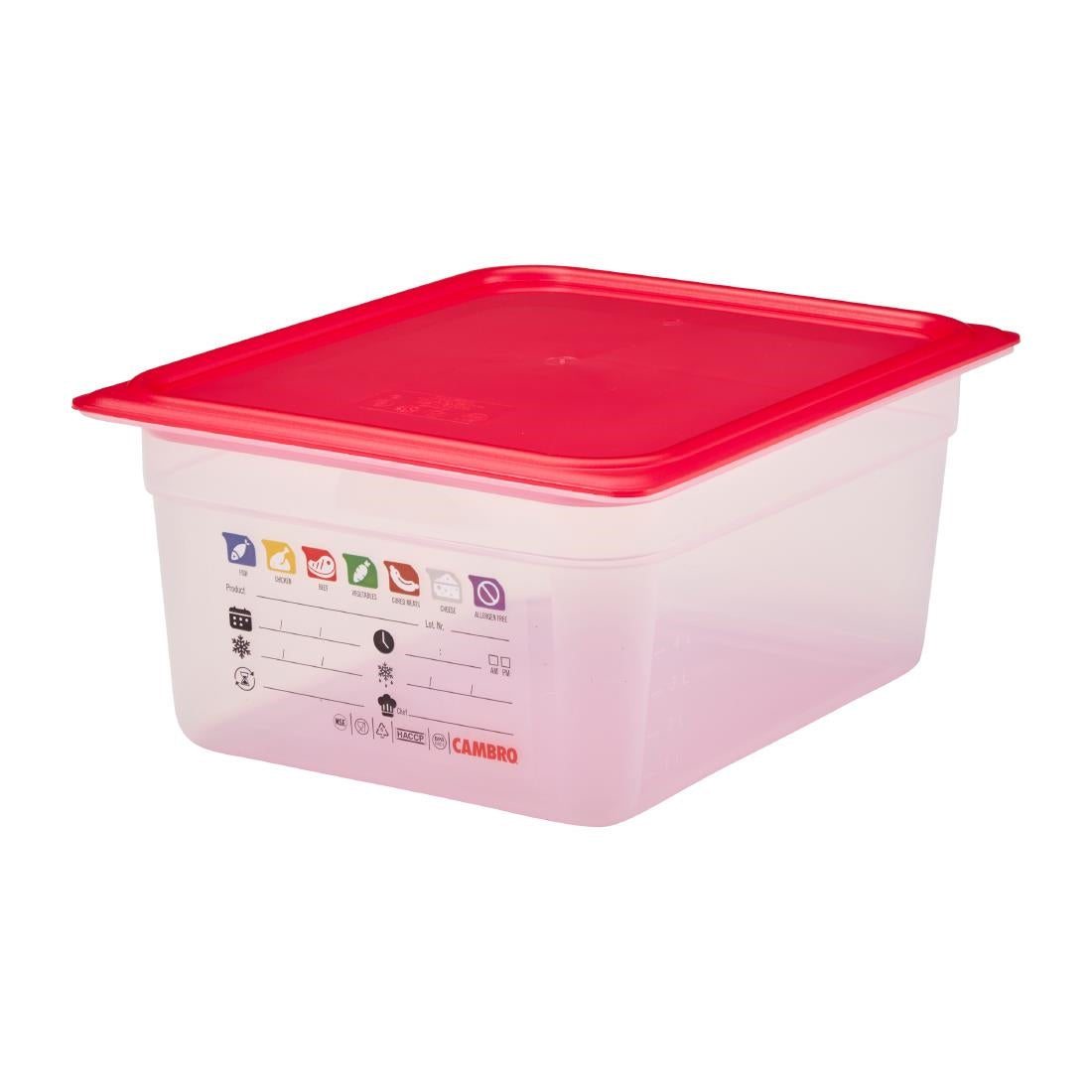Bac en polypropylène Cambro Safetrak IML GN 1/2 150mm - Cambro - JN506