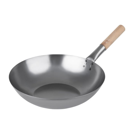 Wok en acier doux Vogue 35,6 cm - Vogue - K297