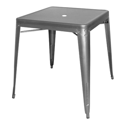 Table carrée en acier gris métallisé Bolero Bistro 668mm - Bolero - DM904