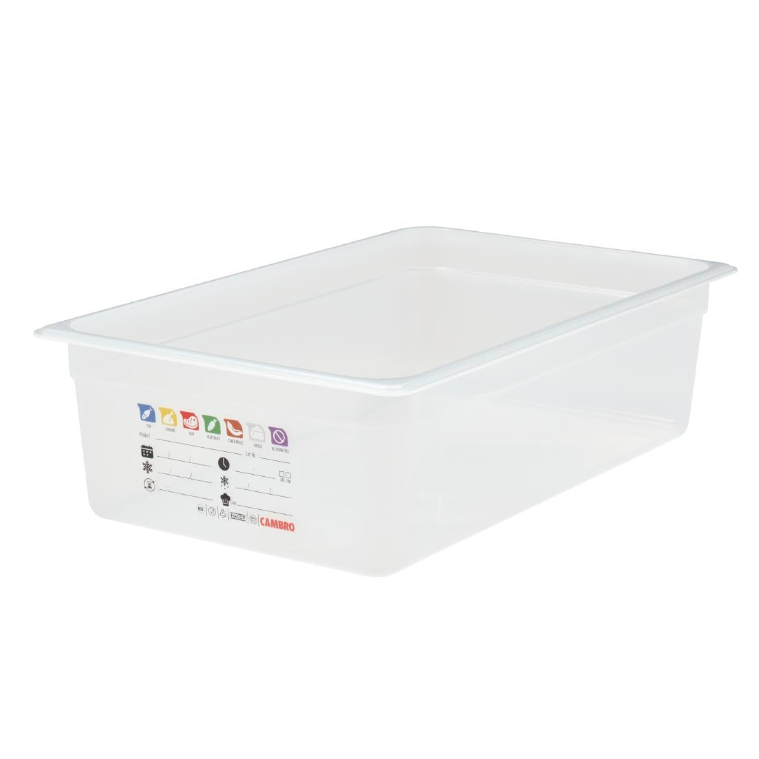 Bac en polypropylène Cambro Safetrak IML GN 1/1 150mm - Cambro - JN502