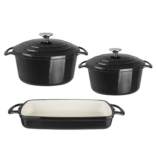 Ensemble 3 pièces cocottes et plat à rôtir en fonte Vogue Cook Like A Pro - Vogue - SA620