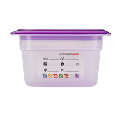 Bac en polypropylène Cambro Safetrak IML GN 1/3 100mm - Cambro - JN509