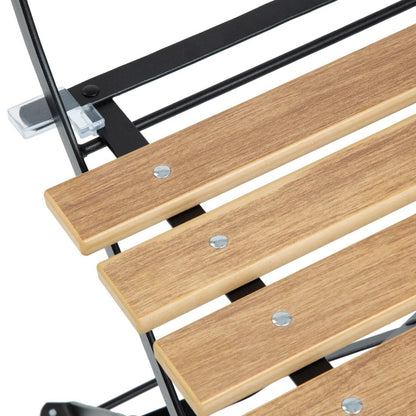 Chaises de terrasse pliantes Bolero Perth effet bois (lot de 2) - Bolero - FU539