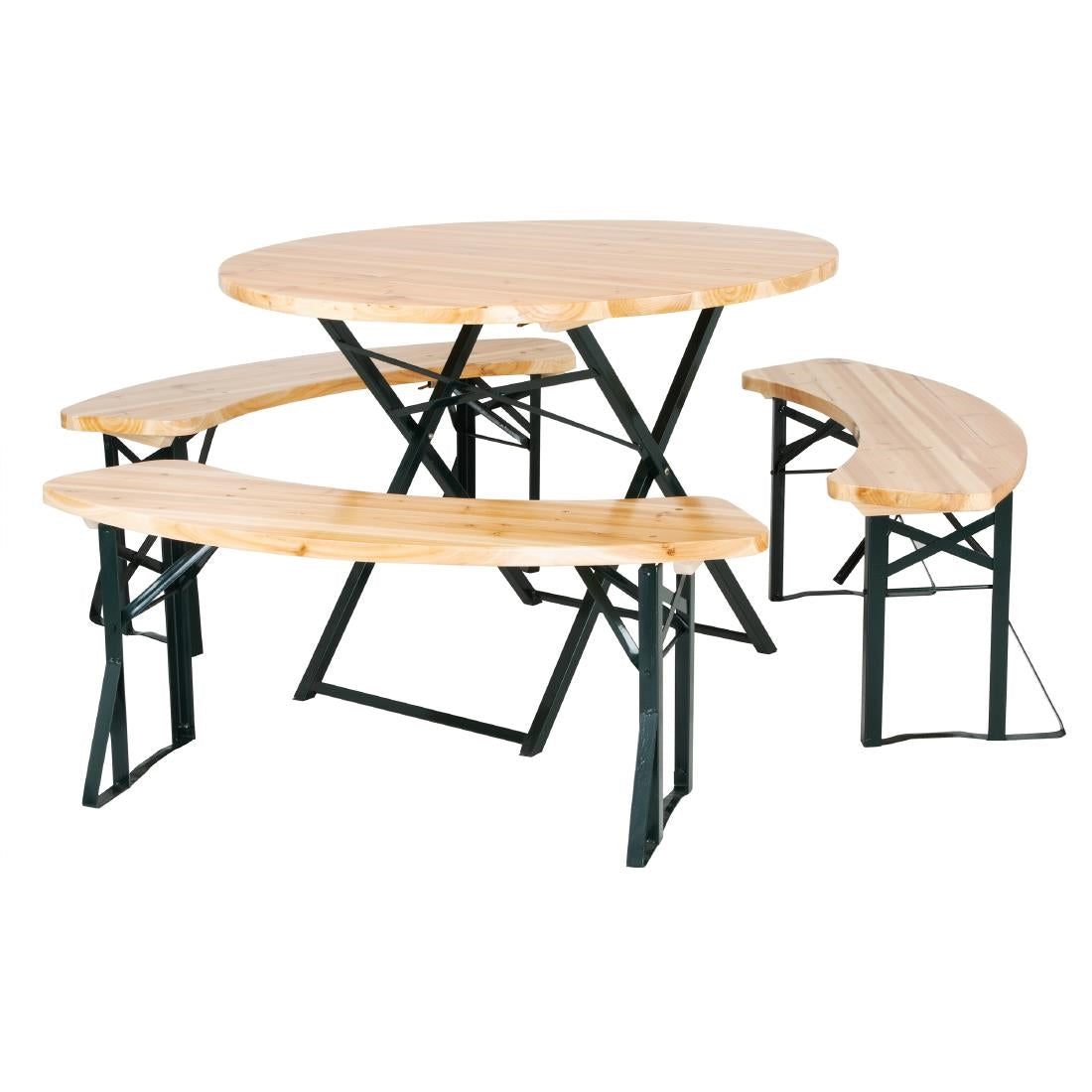 Ensemble brasserie table ronde et bancs Bolero 1670x460mm - Bolero - JK498