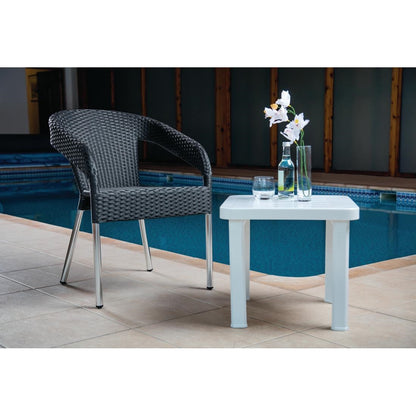 Fauteuils enveloppants bistro en rotin PE anthracite Bolero (lot de 4) - Bolero - CG223