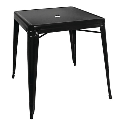 Table carrée en acier noir Bolero Bistro 668mm - Bolero - GC867