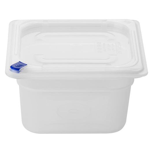 Bacs PP Hygiplas Click GN 1/6 avec couvercles et 7 clips de couleur 100mm 1,5L (lot de 4) - Hygiplas - FZ097