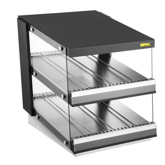 Vitrine chauffante inclinée à glissière Buffalo 2 étagères - Buffalo - HW925