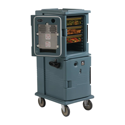 Chariot électrique chauffant 8 GN Cambro 114L bleu ardoise - Cambro - DB103