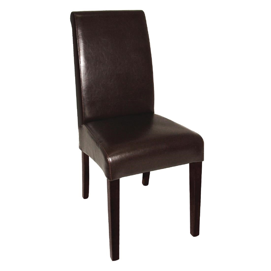 Chaises en simili cuir à dossier incurvé Bolero noires (lot de 2) - Bolero - GF956