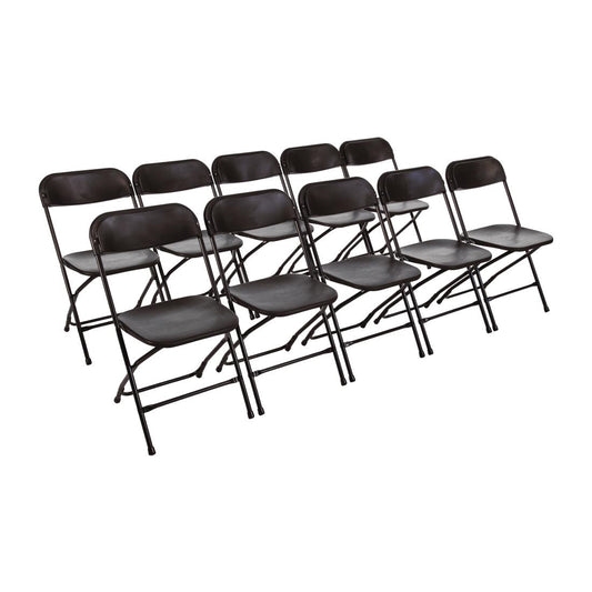Chaises pliantes Bolero noires (lot de 10) - Bolero - GD386