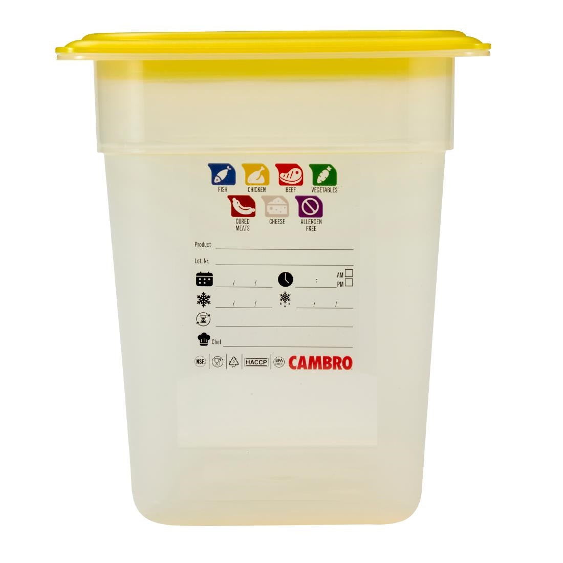 Bac en polypropylène Cambro Safetrak IML GN 1/3 200mm - Cambro - JN511