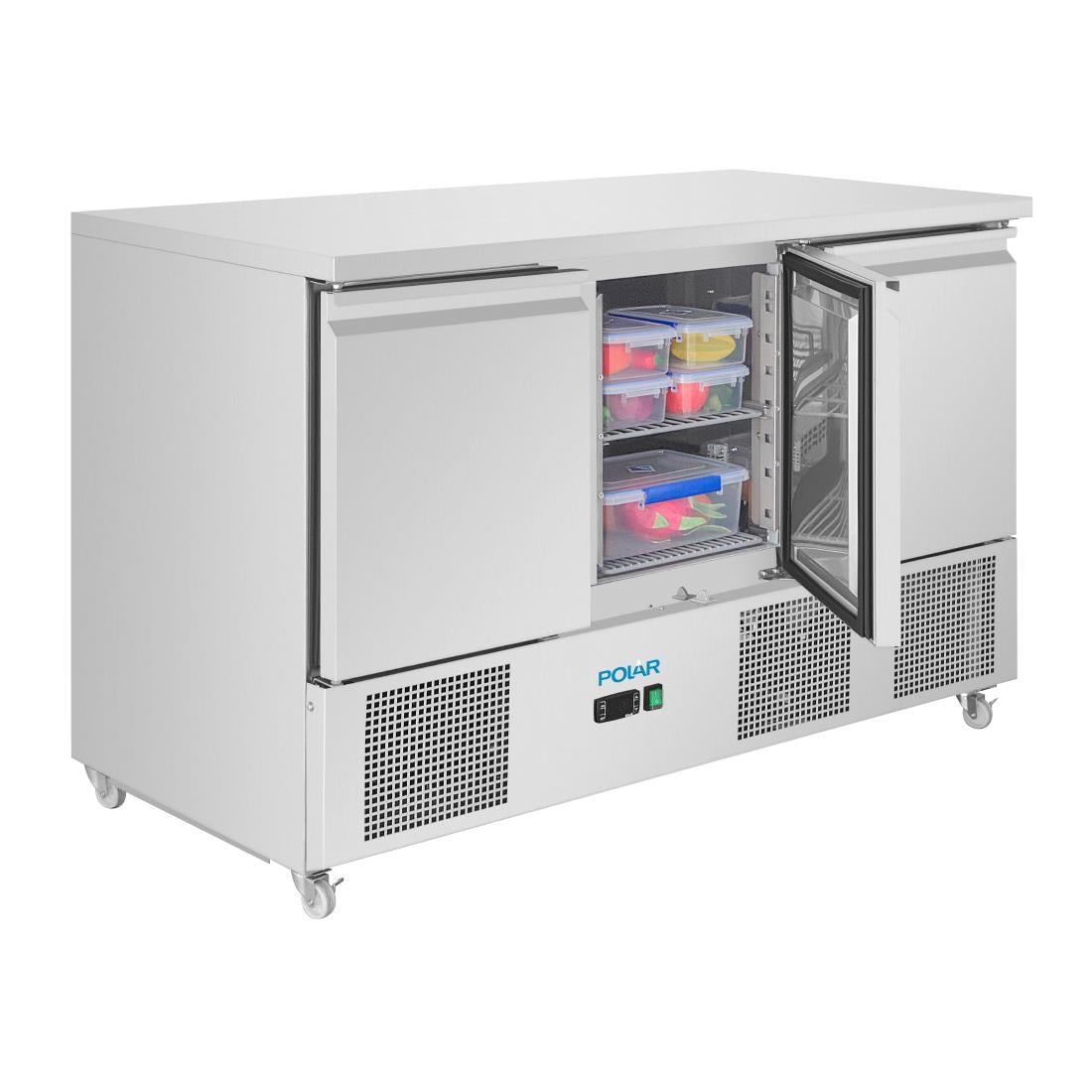 Comptoir à salade froid ventilé Polar Série U 3 portes - Polar - UA090