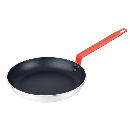 Poêle aluminium antiadhésive Teflon Platinum Plus Hygiplas avec manche rouge 280mm - Hygiplas - HT966