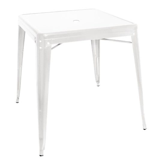 Table carrée en acier blanc Bolero Bistro 668mm - Bolero - GC869