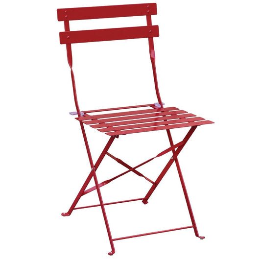 Chaises de terrasse en acier Bolero rouges (lot de 2) - Bolero - GH555