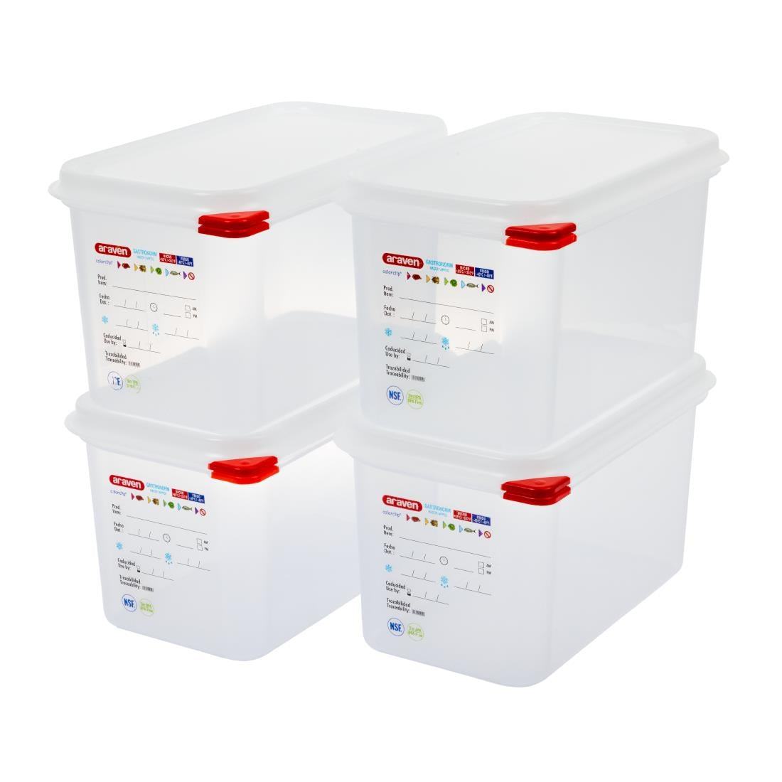 Boîte alimentaire GN 1/4 Araven 4,3L (lot de 4) - Araven - T985