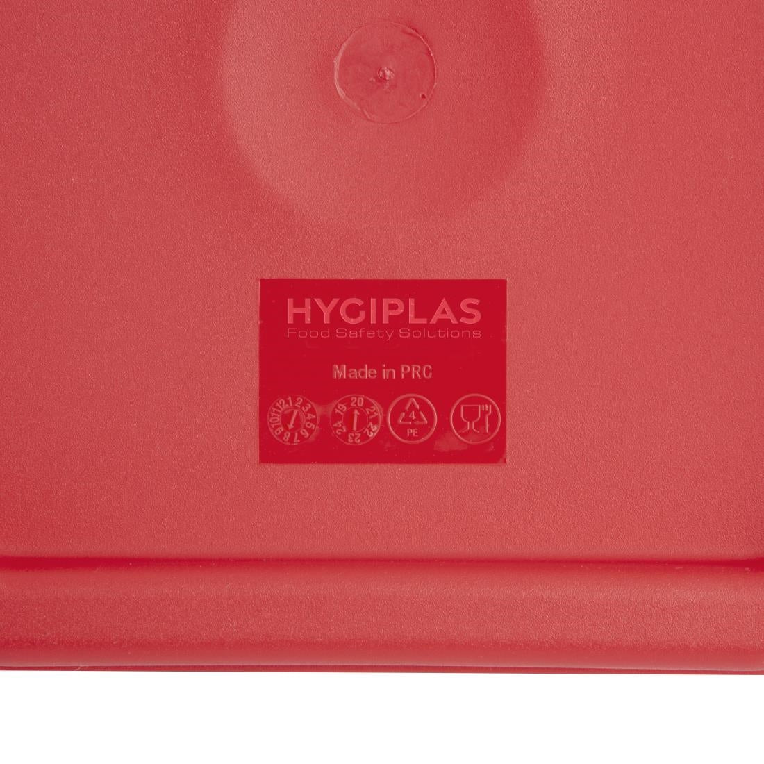 Couvercle carré rouge moyen Hygiplas - Hygiplas - CF041