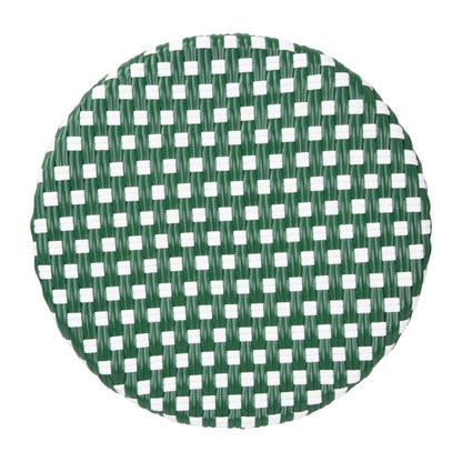 Tabourets de bar Parisian Style PE Rattan Bolero bois foncé verts (lot de 2) - Bolero - HZ147