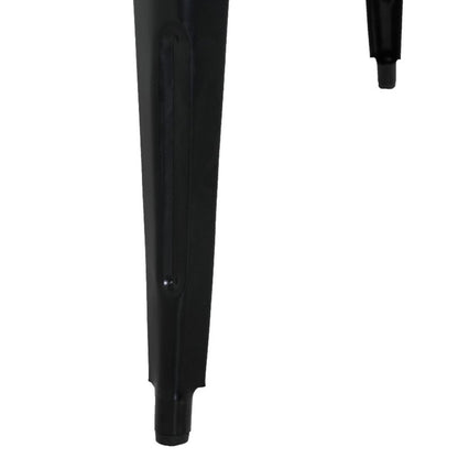 Table à manger à plateau à lattes en bois de manguier et piètement noir Bolero Bistro 650 mm - Bolero - HZ812