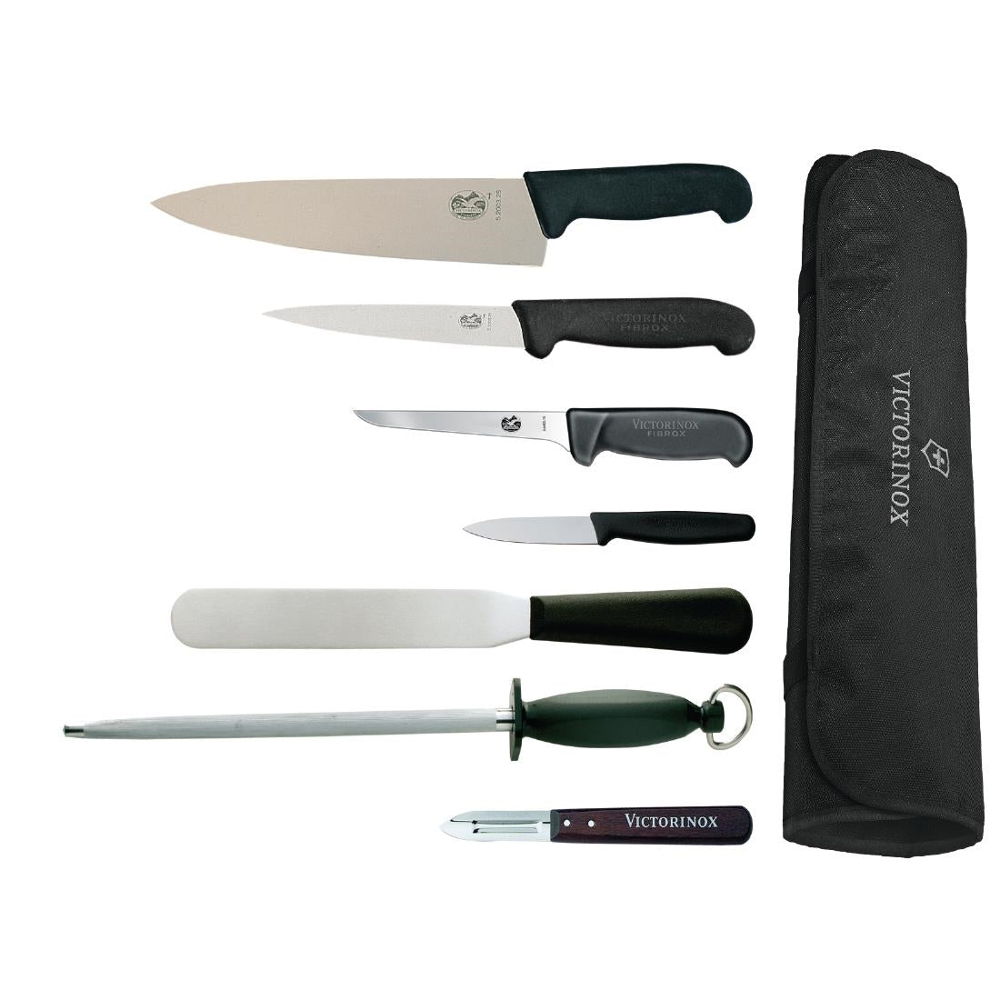 Ensemble de couteaux Victorinox Hygiplas et Vogue avec couteau chef 21,5cm et étui - Victorinox - F221