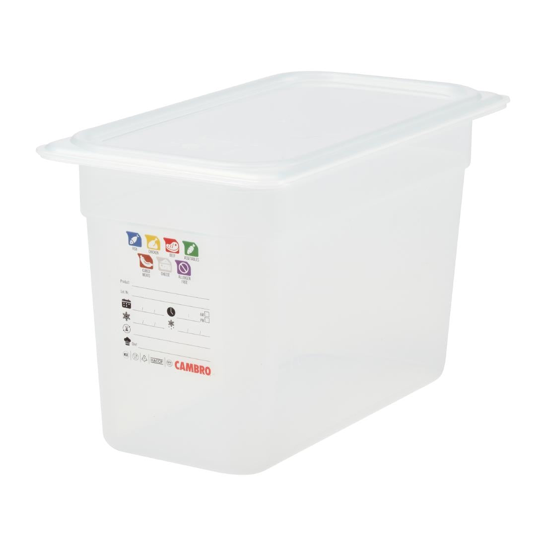 Bac en polypropylène Cambro Safetrak IML GN 1/3 200mm - Cambro - JN511