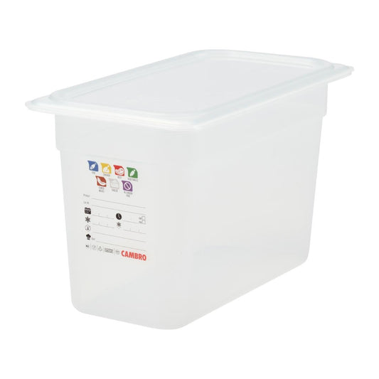Bac en polypropylène Cambro Safetrak IML GN 1/3 200mm - Cambro - JN511
