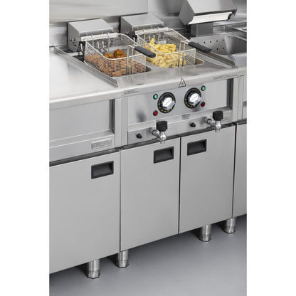 Friteuse électrique double Buffalo Série 600 2 x 8L - Buffalo - CU477