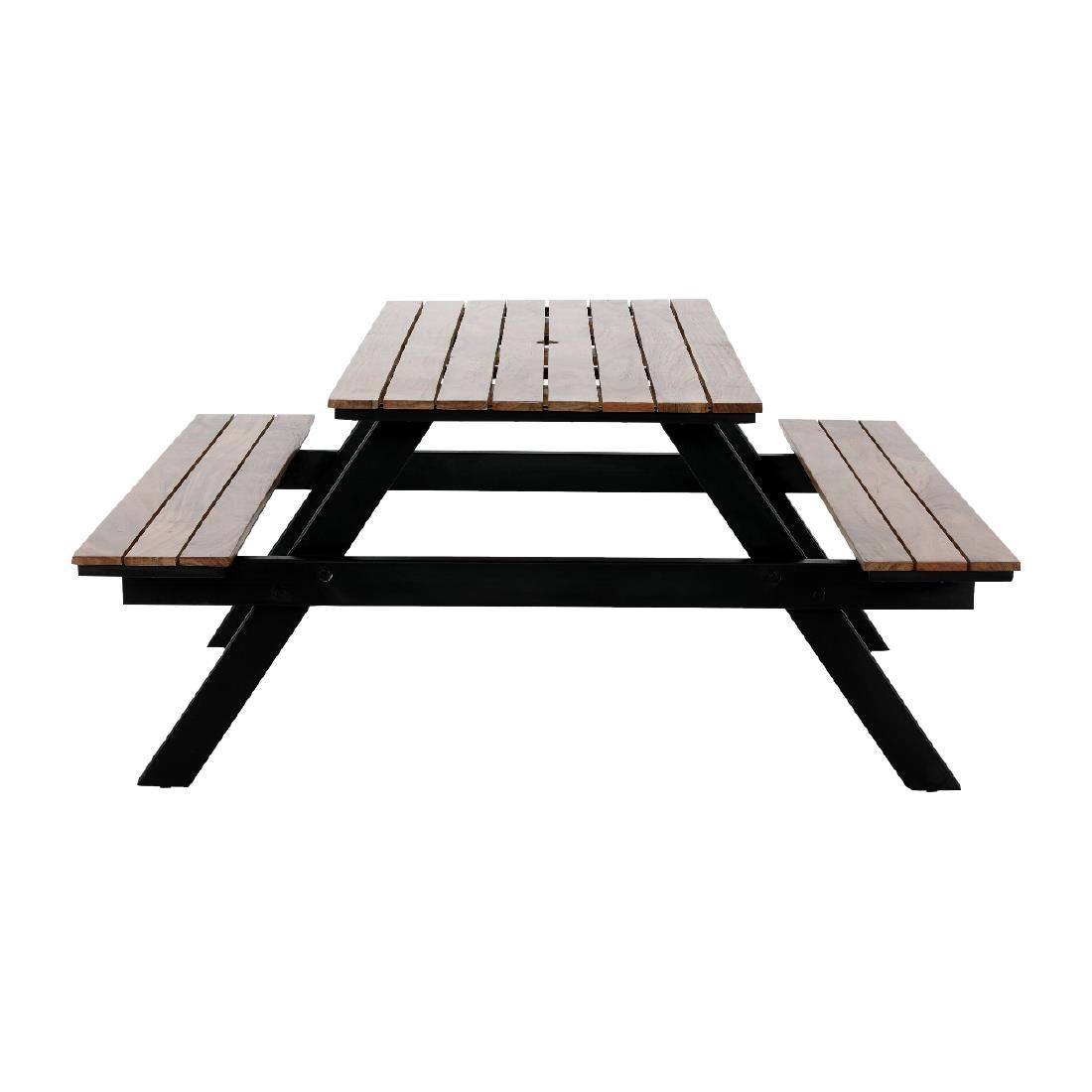 Ensemble table de pique-nique rectangulaire Acacia avec bancs Bolero - Bolero - JE893