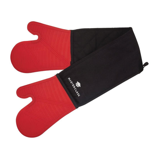 Gant de cuisine double en silicone sans couture MasterClass rouge - Master Class - FW884