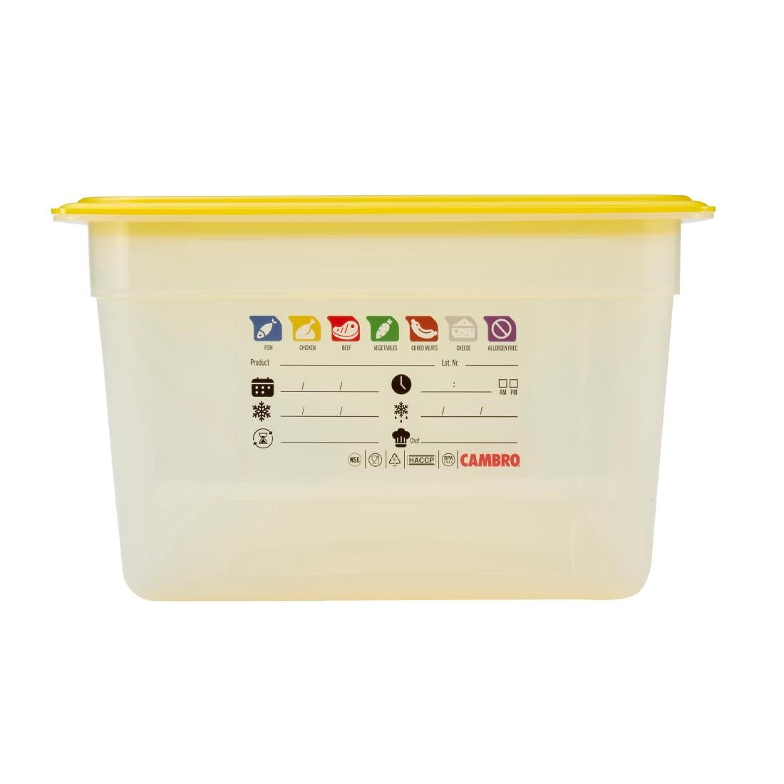 Bac en polypropylène Cambro Safetrak IML GN 1/1 200mm - Cambro - JN503