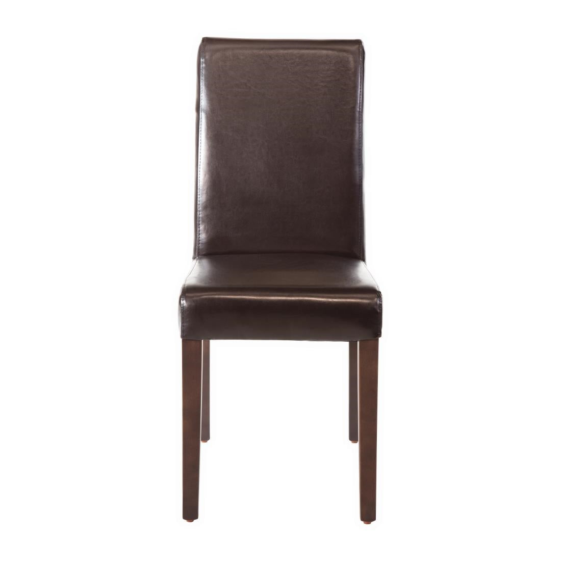 Chaises en simili cuir Bolero marron foncé (lot de 2) - Bolero - GF955