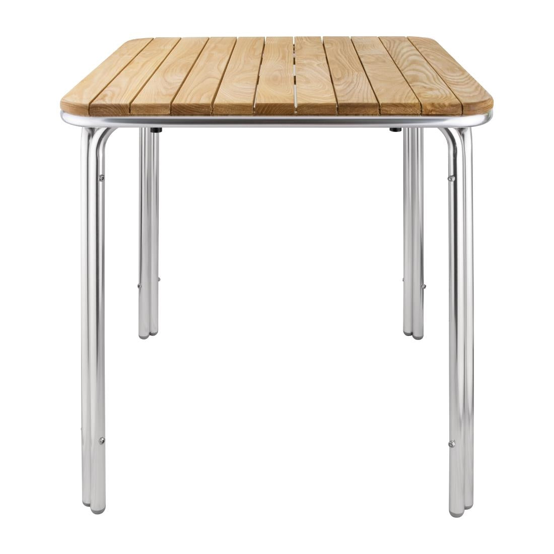 Table carrée en frêne et aluminium Bolero 700mm - Bolero - GL982