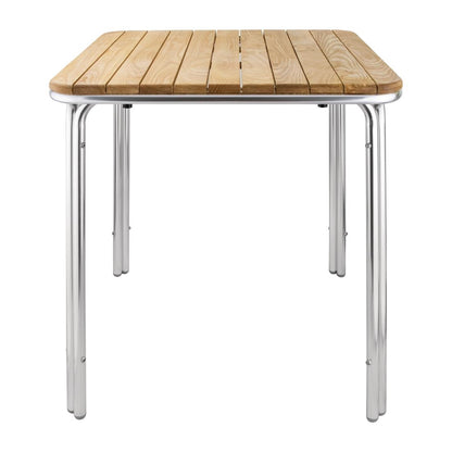 Table carrée en frêne et aluminium Bolero 700mm - Bolero - GL982