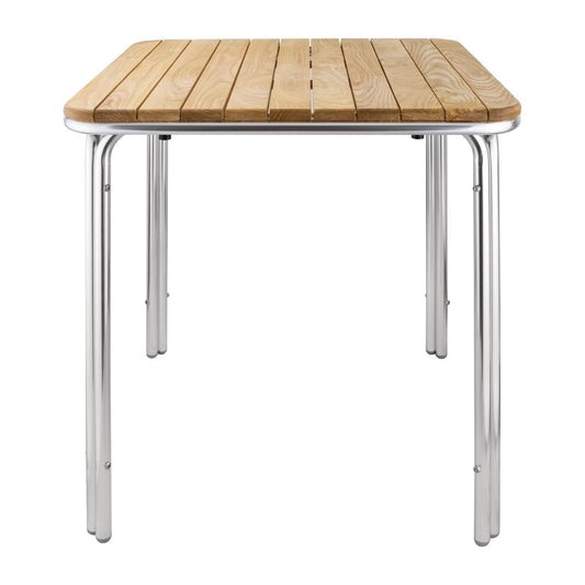 Table carrée en frêne et aluminium Bolero 700mm - Bolero - GL982