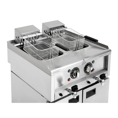 Friteuse électrique double cuve Buffalo Série 600 2x 8L - Buffalo - SA782