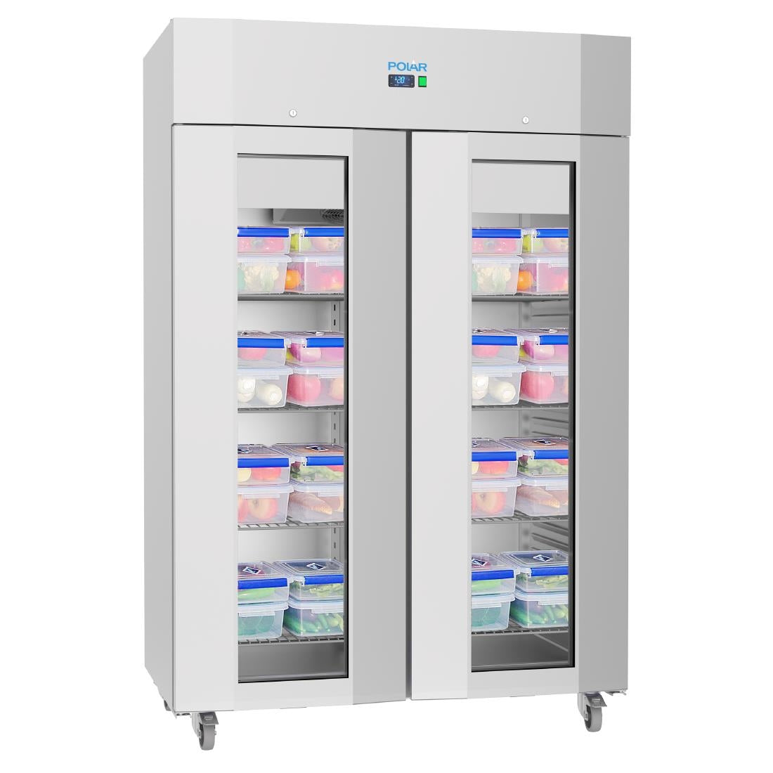 Vitrine réfrigérée positive double porte économe en énergie Polar Série U - Polar - UA042