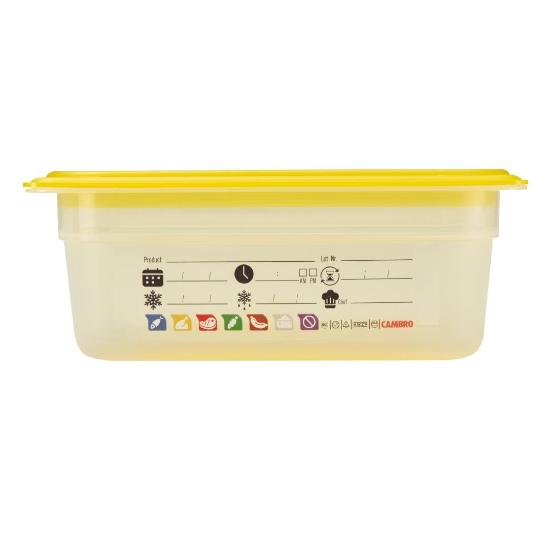 Bac en polypropylène Cambro Safetrak IML GN 1/2 100mm - Cambro - JN505
