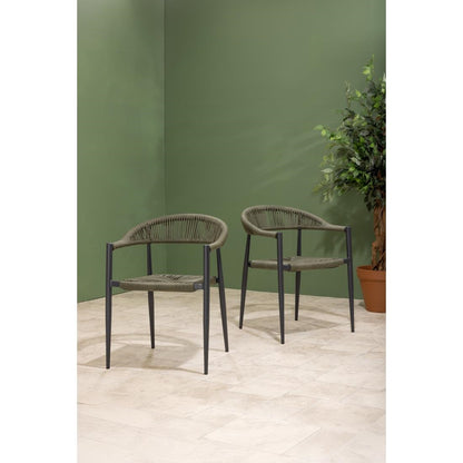 Fauteuils d'extérieur en rotin PE tressé Bolero Eden verts (lot de 4) - Bolero - HZ592