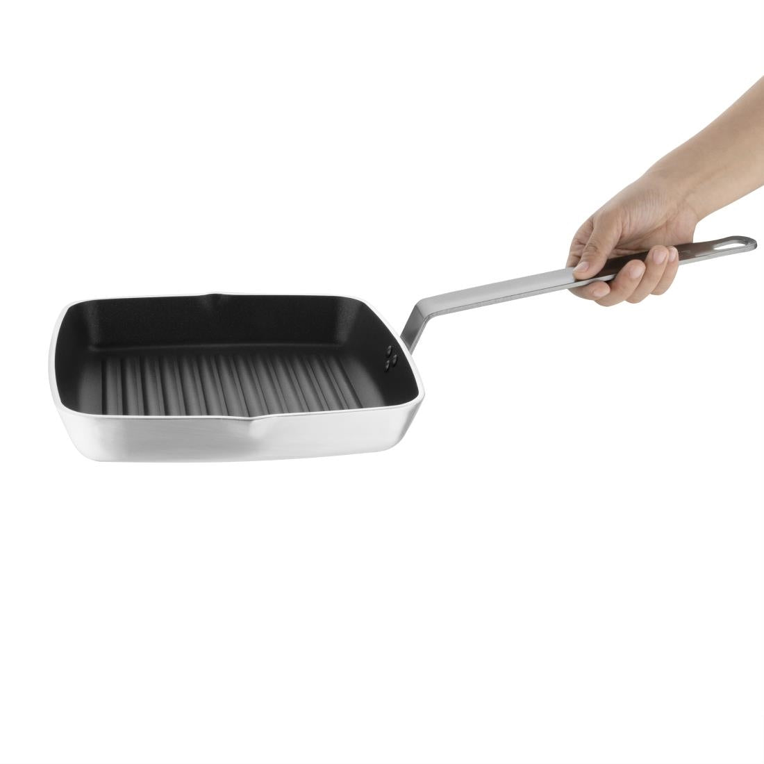 Poêle antiadhésive carrée fond rainuré Vogue 240mm - Vogue - DL942