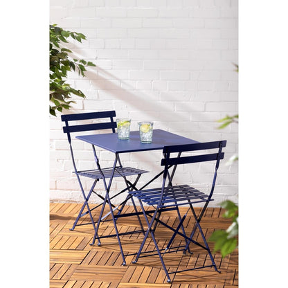 Table de terrasse carrée Bolero Perth bleu marine foncé - Bolero - FU540